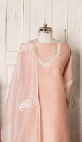 Stitched Pink Chikankari Suit with Pearl Embroidery